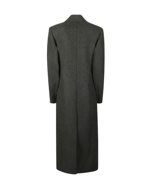 Victoria Beckham Black Single Breasted Mid-Length Coat