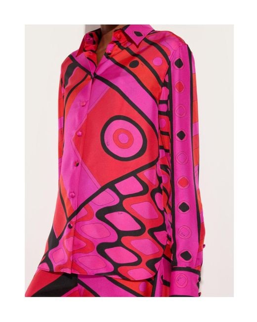 Emilio Pucci Pink Pucci Vivara Printed Shirt