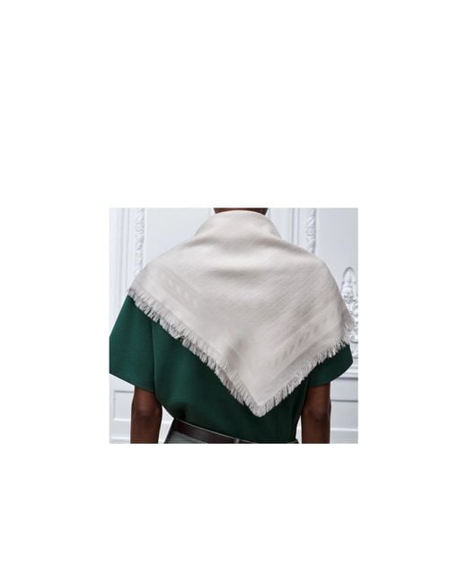 Dior White Oblique Shawl