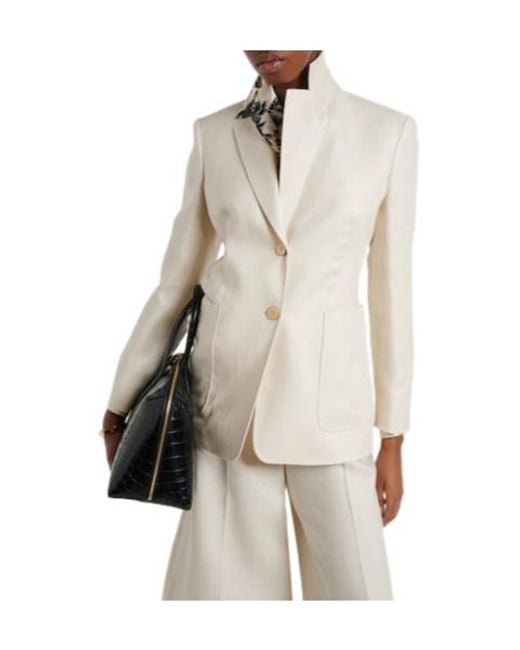 Max Mara White Linen Suit Jacket