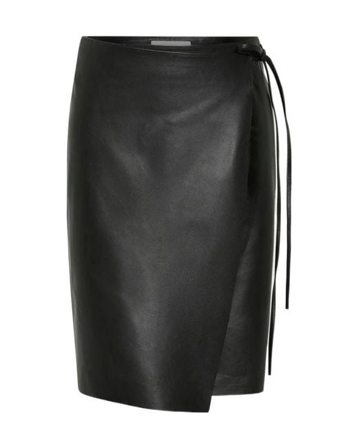St. Agni Black Piping Tie-Waist Skirt