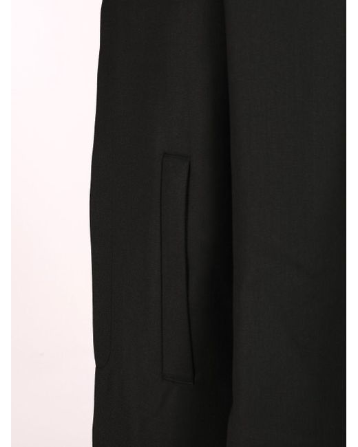 MM6 by Maison Martin Margiela Black Buttoned Tailored Overcoat for men