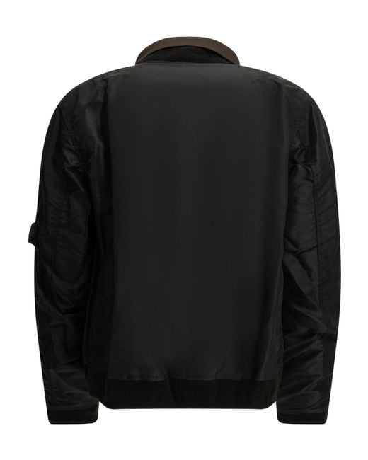 Sacai Black Reversible Casual Jacket for men