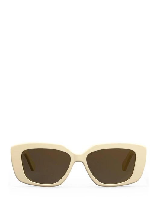 Céline Metallic Triomphe Rectangle-Frame Sunglasses