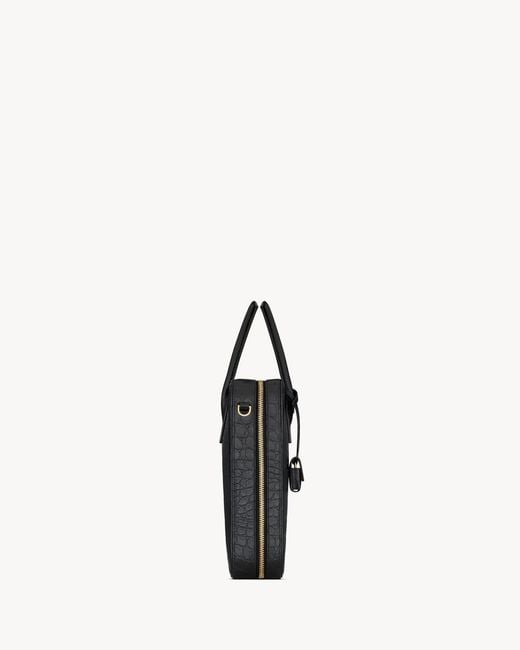 Saint Laurent Black Sac De Jour Large Slim Bauletto Bag for men