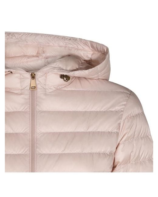 Moncler Pink Igelhood Zip-Up Short Padded Jacket