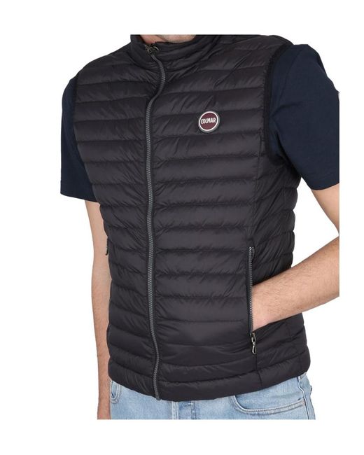 Colmar Black Zippered Down Vest for men
