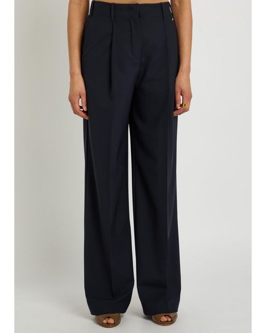 Herno Blue Straight-Leg Stretch-Woven Trousers