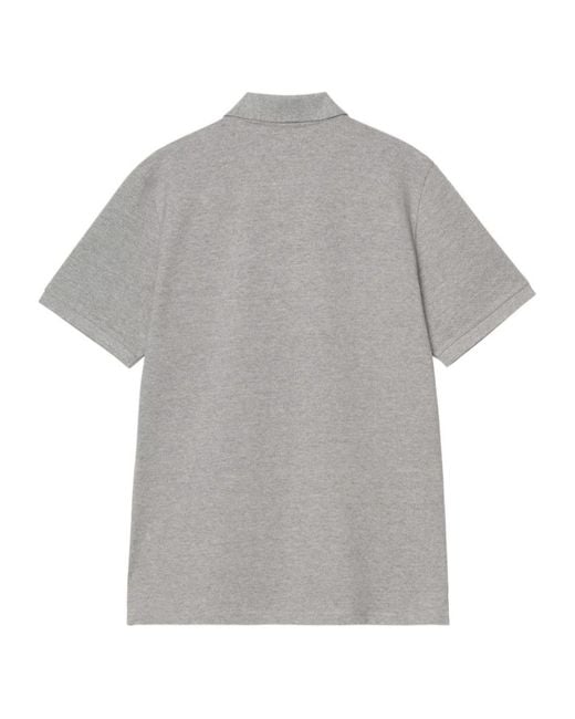 Carhartt Gray Chase Pique Polo Shirt for men
