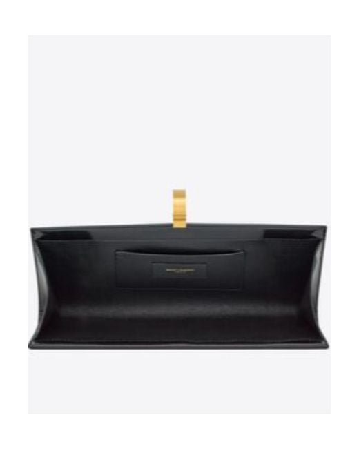 Saint Laurent Black Daria Minaudière Clutch Bag