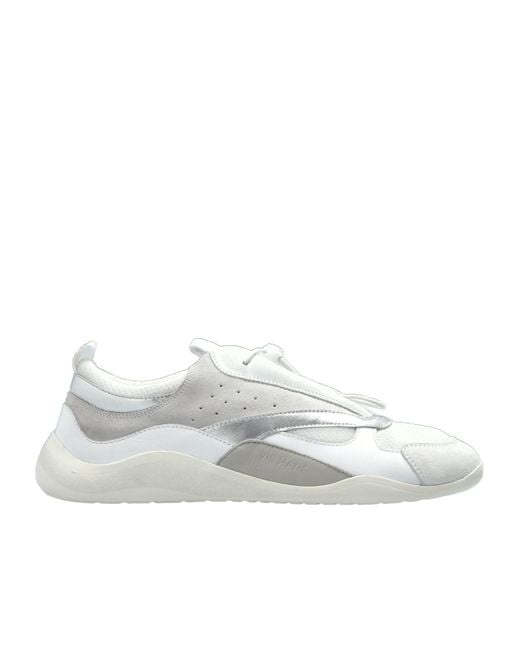 Vic Matié White Contemporary Lace-Up Sneakers