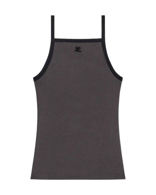 Courreges Black Courrèges Contrast Tank Top
