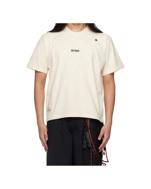 Song For The Mute White 'The Artist' Aged T-Shirt for men
