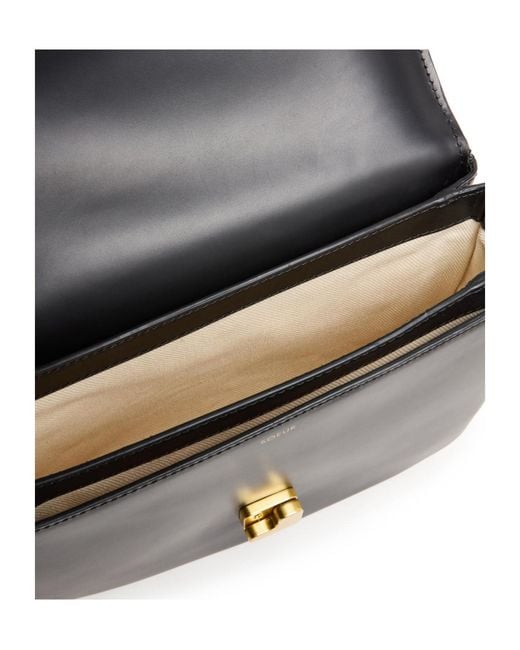 Soeur Black Flap Shoulder Bag