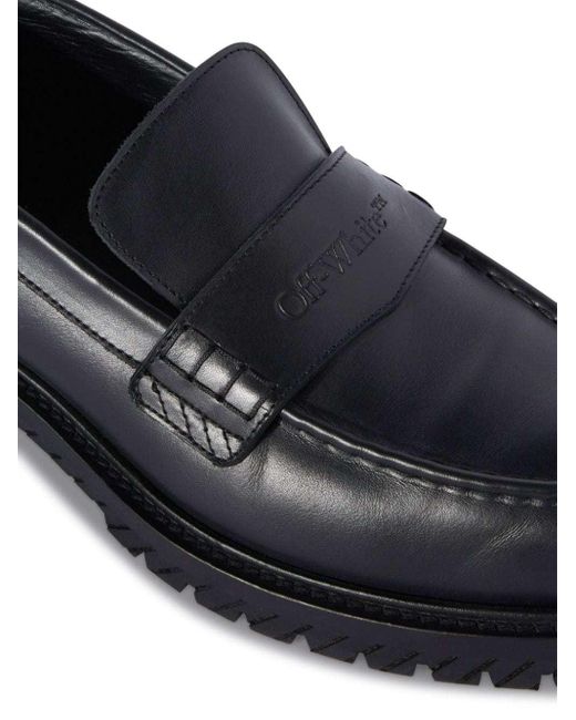 Off-White c/o Virgil Abloh Black Military Slip-On Loafers for men