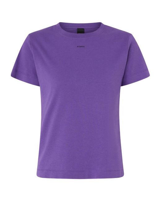 Pinko Purple Logo Printed T-Shirt