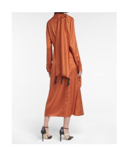 Gabriela Hearst Orange Long Sleeve Dress
