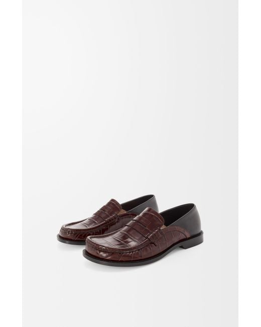 Loewe Brown Campo Flap Back Loafers for men