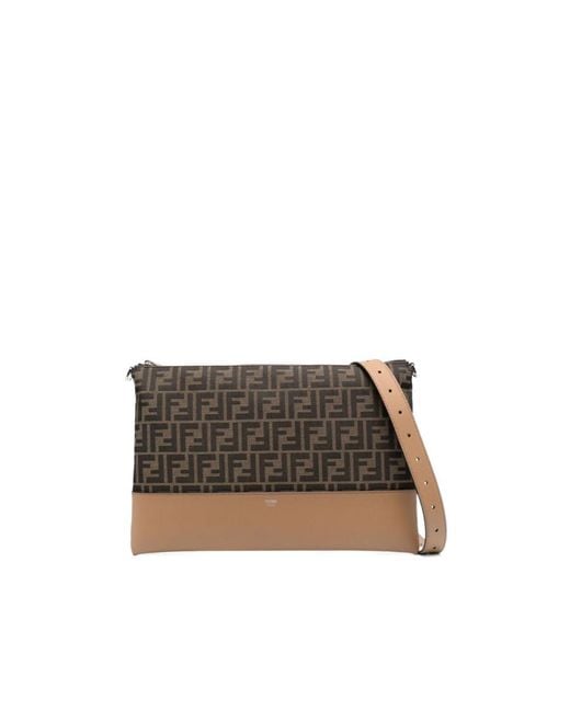 Fendi Multicolor Ff Motif Medium Clutch Bag for men