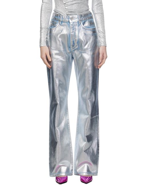 Rabanne Gray Mid-Rise Straight-Leg Jeans