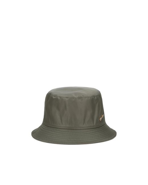 Borsalino Green Logo-Plaque Bucket Hat for men