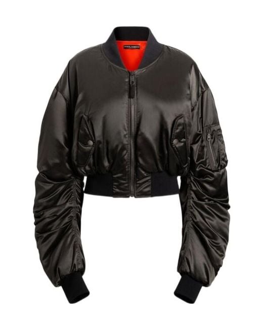 Dolce & Gabbana Black Nylon Canvas Over Jacket
