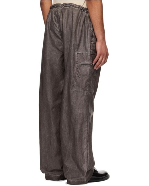Our Legacy Gray Relaxed Fit Way Pants for men