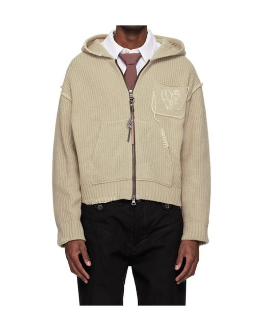 ANDERSSON BELL Natural Zipper Hoodie for men
