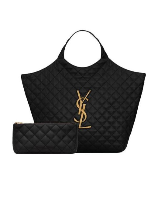 Saint Laurent Black Icare Maxi Shopping Bag