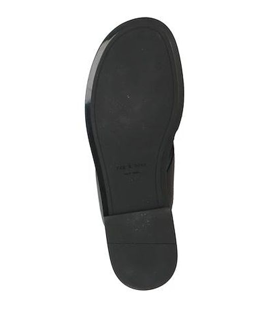 Rag & Bone Black Toe Strap Flat Sandals