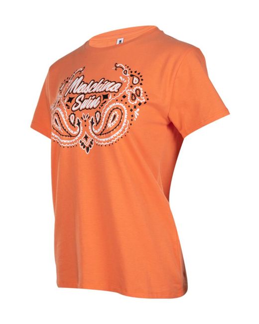 Moschino Orange Logo Short-Sleeved T-Shirt