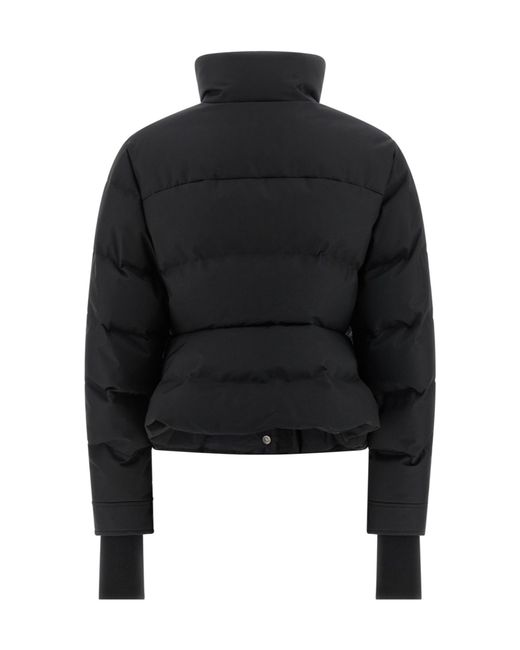 McQueen Black High-Neck Cropped Down Jacket