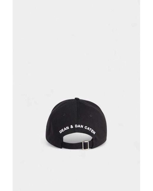 DSquared² Black Upside Down Baseball Cap for men