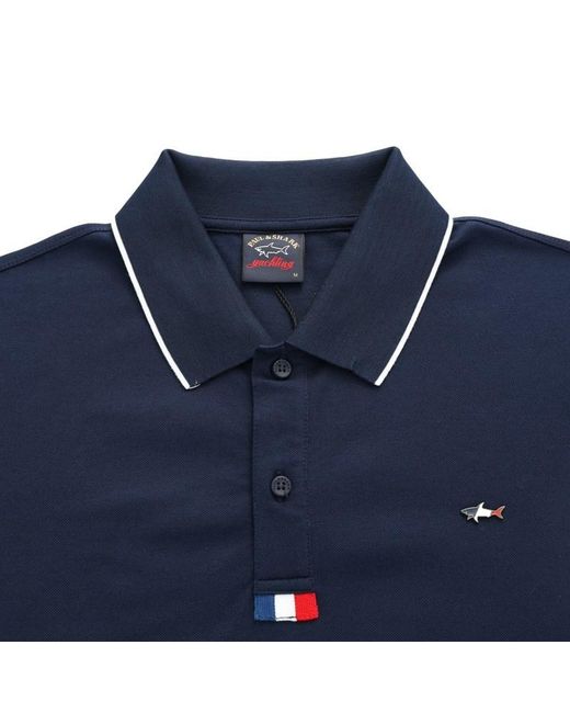 Paul & Shark Blue Logo Details Polo Shirt for men