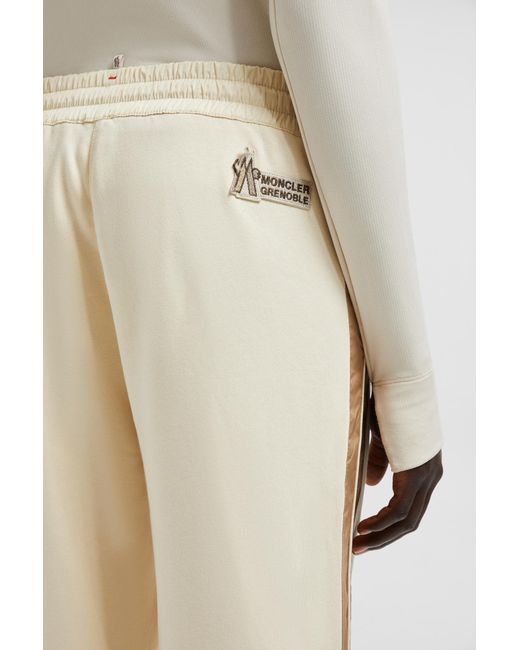 Moncler Natural Grenoble Padded Mountain Logo Track Pants