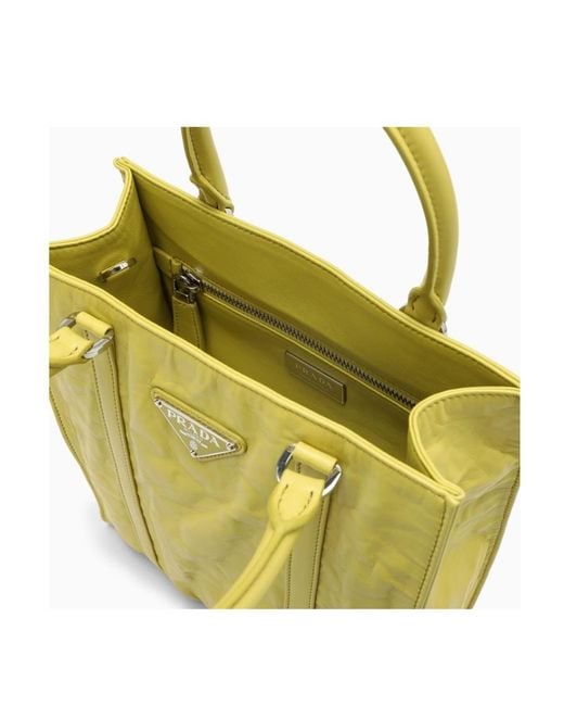 Prada Yellow Logo Shoulder Bag