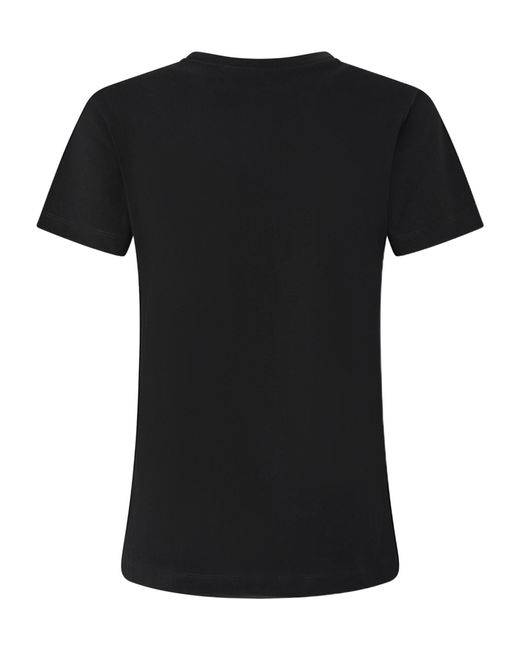 Pinko Black Logo Embroidered Crewneck T-Shirt