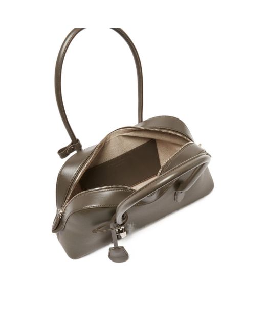Stella McCartney Brown Stella Ryder Lock Plaque Shoulder Bag