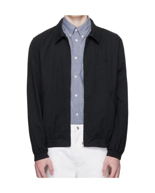 A.P.C. Black Lapel Long-Sleeved Casual Jacket for men