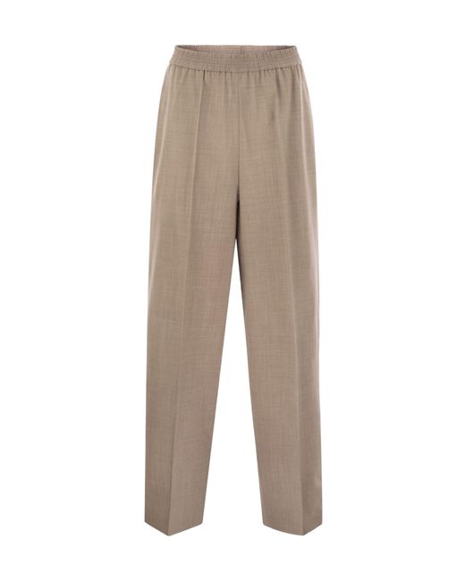 Fabiana Filippi Natural Elastic Waist Casual Pants