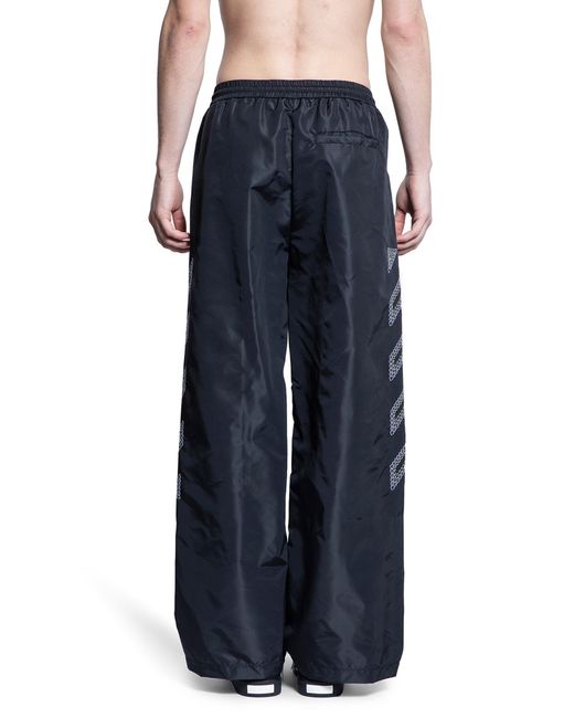 Off-White c/o Virgil Abloh Black Logo Detailed Wide Leg Pants for men