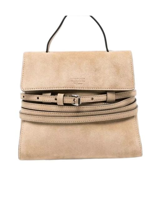 Moschino Natural Belt-Detail Mini Bag