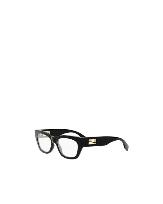 Fendi White Eyewear Rectangle Frame Glasses