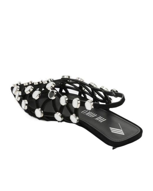 The Attico White Pointed Ballet Shoes