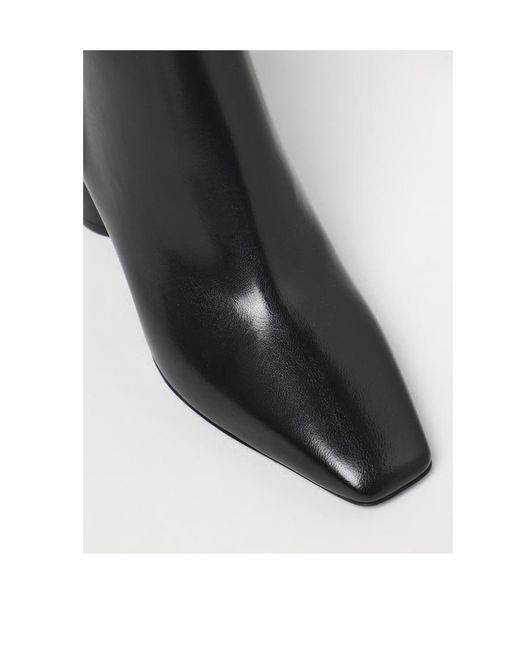 Ferragamo Black Ferragamo Pointed Toe Buckle Boots