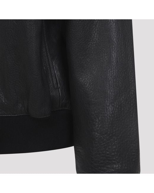 Studio Nicholson Black Over Leather Jacket for men