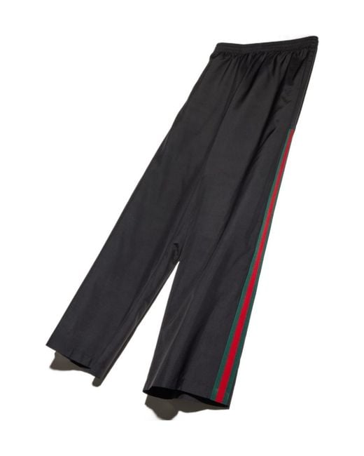 Gucci Black Leisure Pants With Web for men