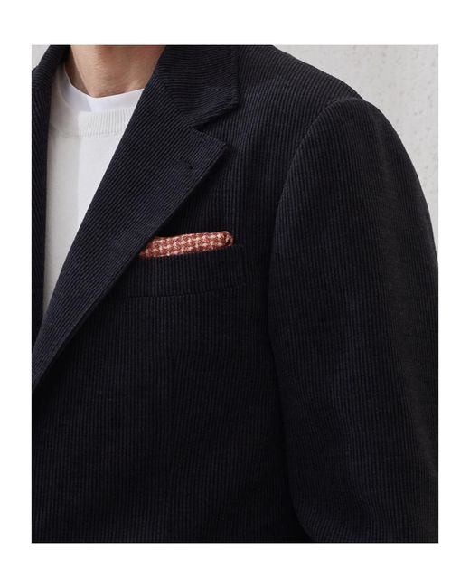 Brunello Cucinelli Red Silk Pocket Square for men