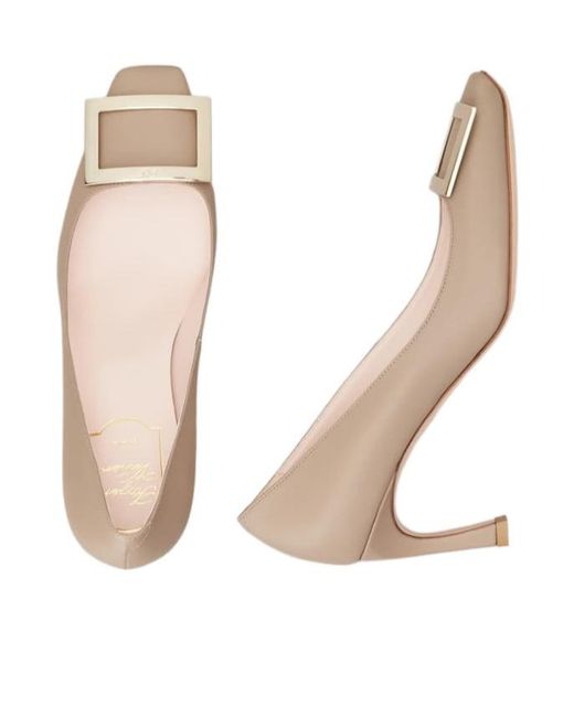 Roger Vivier Natural Trompette Vivier Buckle Pumps