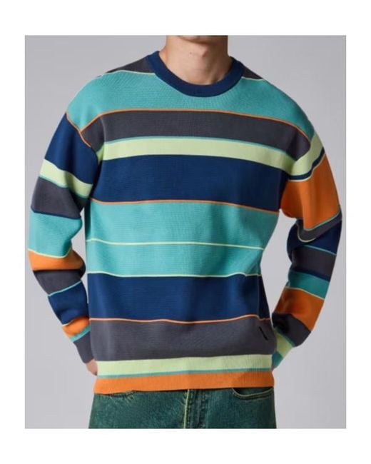 Paul Smith Blue Striped Knitted Sweater for men